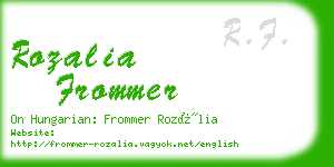 rozalia frommer business card